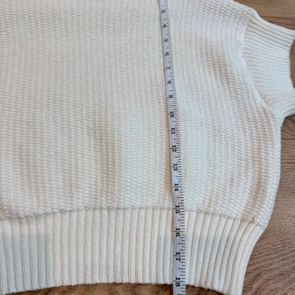 Zara Crop White Sweater Sz M - Picture 4 of 4